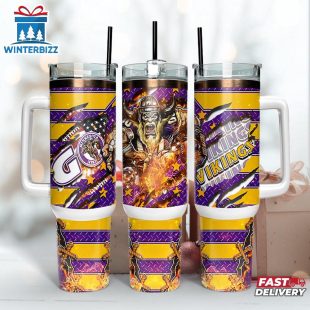 Minnesota Vikings NFL Mascot Sport Tumbler 40Oz With Handle