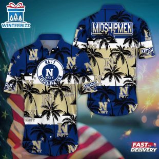 Navy Midshipmen Summer Aloha Hawaiian Shirt Gift For Fans