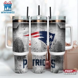New England Patriots NFL Fingerprint Effect Tumbler 40Oz With Handle