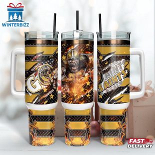 New Orleans Saints NFL Mascot Sport Tumbler 40Oz With Handle