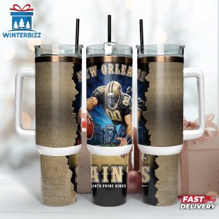 New Orleans Saints NFL Mascot Tumbler 40Oz With Handle