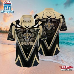 New Orleans Saints Shadow Strike Hawaiian Shirt