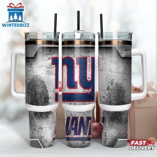 New York Giants NFL Fingerprint Effect Tumbler 40Oz With Handle
