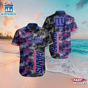 New York Giants Tropical Sunset Hawaiian Shirt