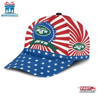 New York Jets Sport US Flag Pattern Independence Day Classic Cap