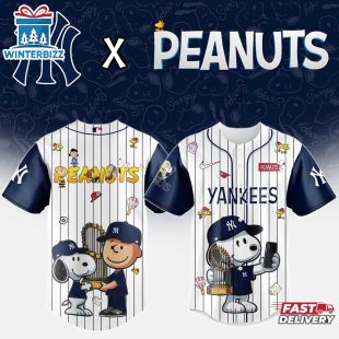 New York Yankees MLB x Peanuts Baseball Jersey Shirt