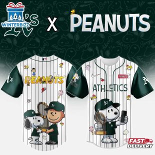 Oakland Athletics MLB x Peanuts Baseball Jersey Shirt