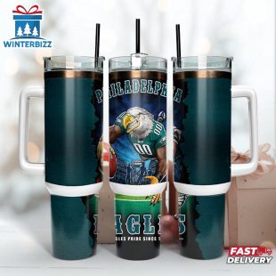 Philadelphia Eagles NFL Mascot Tumbler 40Oz With Handle