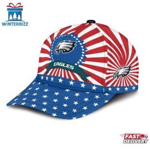 Philadelphia Eagles Sport US Flag Pattern Independence Day Classic Cap