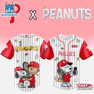 Philadelphia Phillies MLB x Peanuts Baseball Jersey Shirt