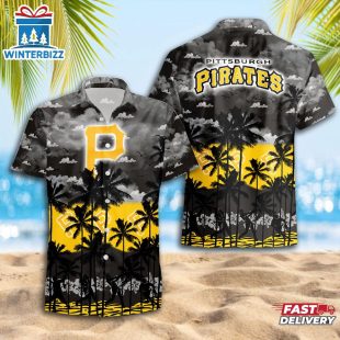 Pittsburgh Pirates Team Tree Pattern Hawaiian Shirt