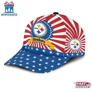 Pittsburgh Steelers Sport US Flag Pattern Independence Day Classic Cap