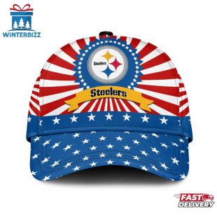 Pittsburgh Steelers Sport US Flag Pattern Independence Day Classic Cap