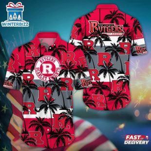 Rutgers Scarlet Knights Summer Aloha Hawaiian Shirt Gift For Fans
