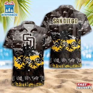 San Diego Padres Team Tree Pattern Hawaiian Shirt