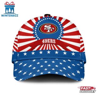 San Francisco 49ers Sport US Flag Pattern Independence Day Classic Cap