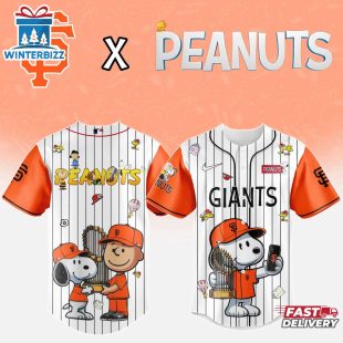San Francisco Giants MLB x Peanuts Baseball Jersey Shirt