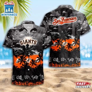San Francisco Giants Team Tree Pattern Hawaiian Shirt