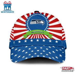 Seattle Seahawks Sport US Flag Pattern Independence Day Classic Cap
