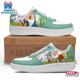 Sleepy Snow White and 7 Dwarfs Air Force 1 Shoes Gifts For Fan