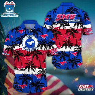 SMU Mustangs Summer Aloha Hawaiian Shirt Gift For Fans