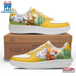 Sneezy Snow White and 7 Dwarfs Air Force 1 Shoes Gifts For Fan