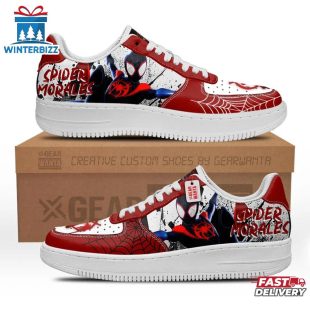 Spider Morales Spider-Verse Air Force 1 Shoes Gifts For Fan