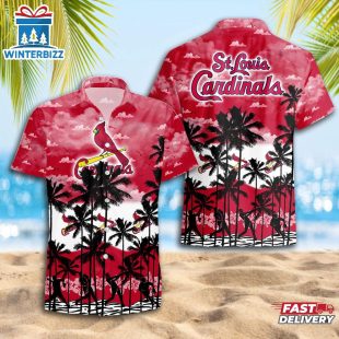 St. Louis Cardinals Team Tree Pattern Hawaiian Shirt
