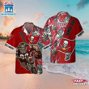 Tampa Bay Buccaneers Pirate Palms Hawaiian Shirt