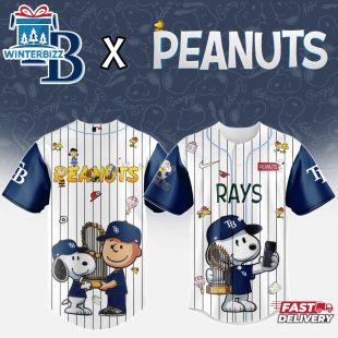 Tampa Bay Rays MLB x Peanuts Baseball Jersey Shirt