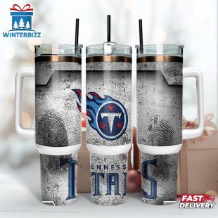 Tennessee Titans NFL Fingerprint Effect Tumbler 40Oz With Handle