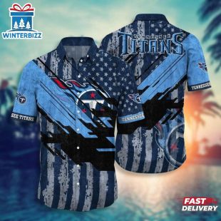Tennessee Titans Patriot Wave Hawaiian Shirt