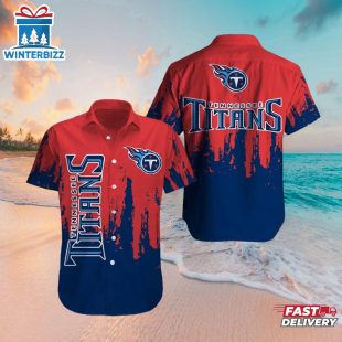 Tennessee Titans Red Zone Splash Hawaiian Shirt