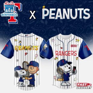 Texas Rangers MLB x Peanuts Baseball Jersey Shirt