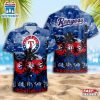 Texas Rangers Team Tree Pattern Hawaiian Shirt