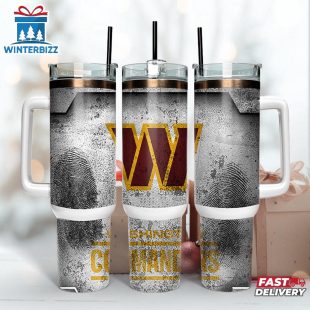 Washington Commanders NFL Fingerprint Effect Tumbler 40Oz With Handle