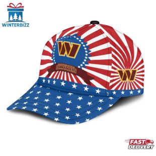 Washington Football Team Sport US Flag Pattern Independence Day Classic Cap