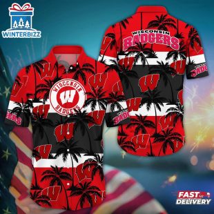 Wisconsin Badgers Summer Aloha Hawaiian Shirt Gift For Fans