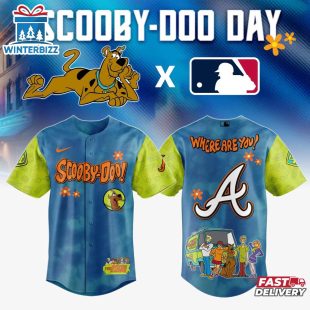 Atlanta Braves MLB x Scooby Doo Cartoon Baseball Jersey Shirt