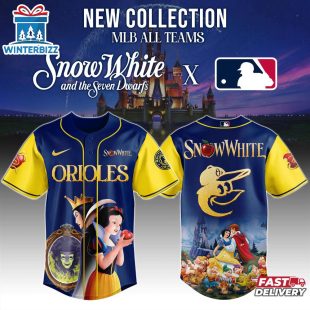 Baltimore Orioles MLB x Snow White Baseball Jersey Shirt