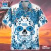 Carolina Panthers NFL Flower Skull Hawaiian Shirt For Fans