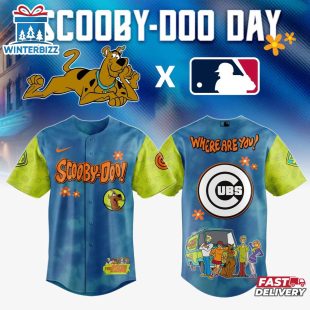 Chicago Cubs MLB x Scooby Doo Cartoon Baseball Jersey Shirt