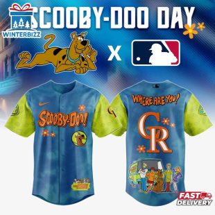 Colorado Rockies MLB x Scooby Doo Cartoon Baseball Jersey Shirt