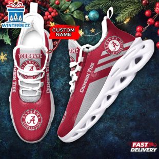 Custom Name Alabama Crimson Tide Team Max Soul Shoes For Fans