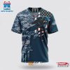 Custom Name And Number NFL Carolina Panthers Veteran Day 3D T-Shirt