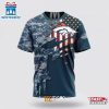 Custom Name And Number NFL Denver Broncos Veteran Day 3D T-Shirt