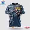 Custom Name And Number NFL Jacksonville Jaguars Veteran Day 3D T-Shirt