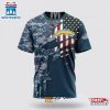 Custom Name And Number NFL Los Angeles Chargers Veteran Day 3D T-Shirt