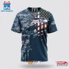 Custom Name And Number NFL Seattle Seahawks Veteran Day 3D T-Shirt
