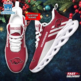 Custom Name Arkansas Razorbacks Team Max Soul Shoes For Fans